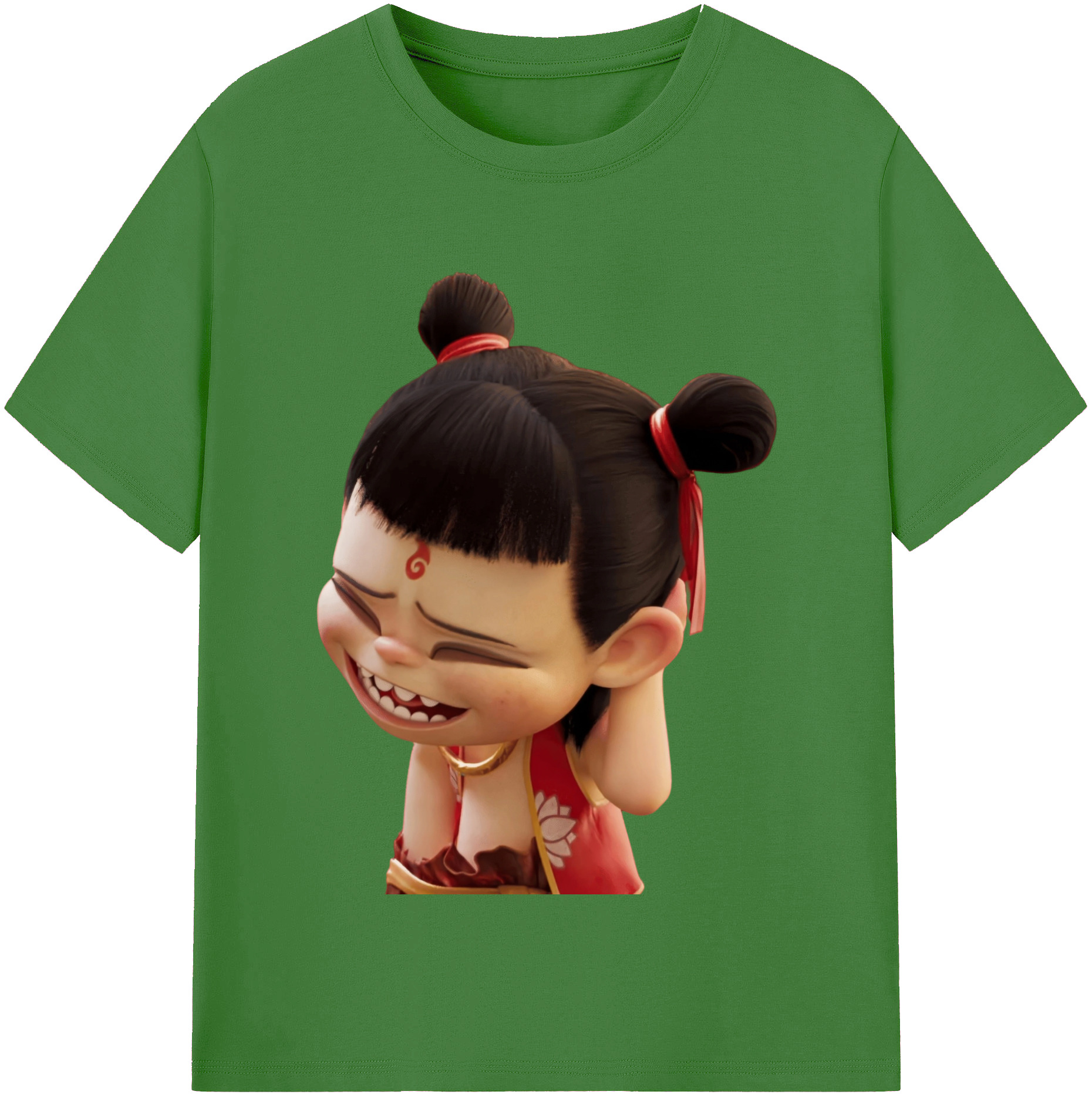 （画像用） Ne Zha 2 ナタ 魔童の大暴れ レディースカジュアルプリントTシャツ（綿100％）